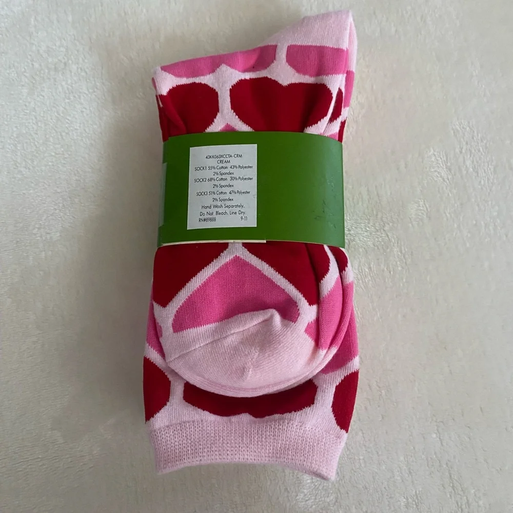 Kate Spade Heart Pattern Socks